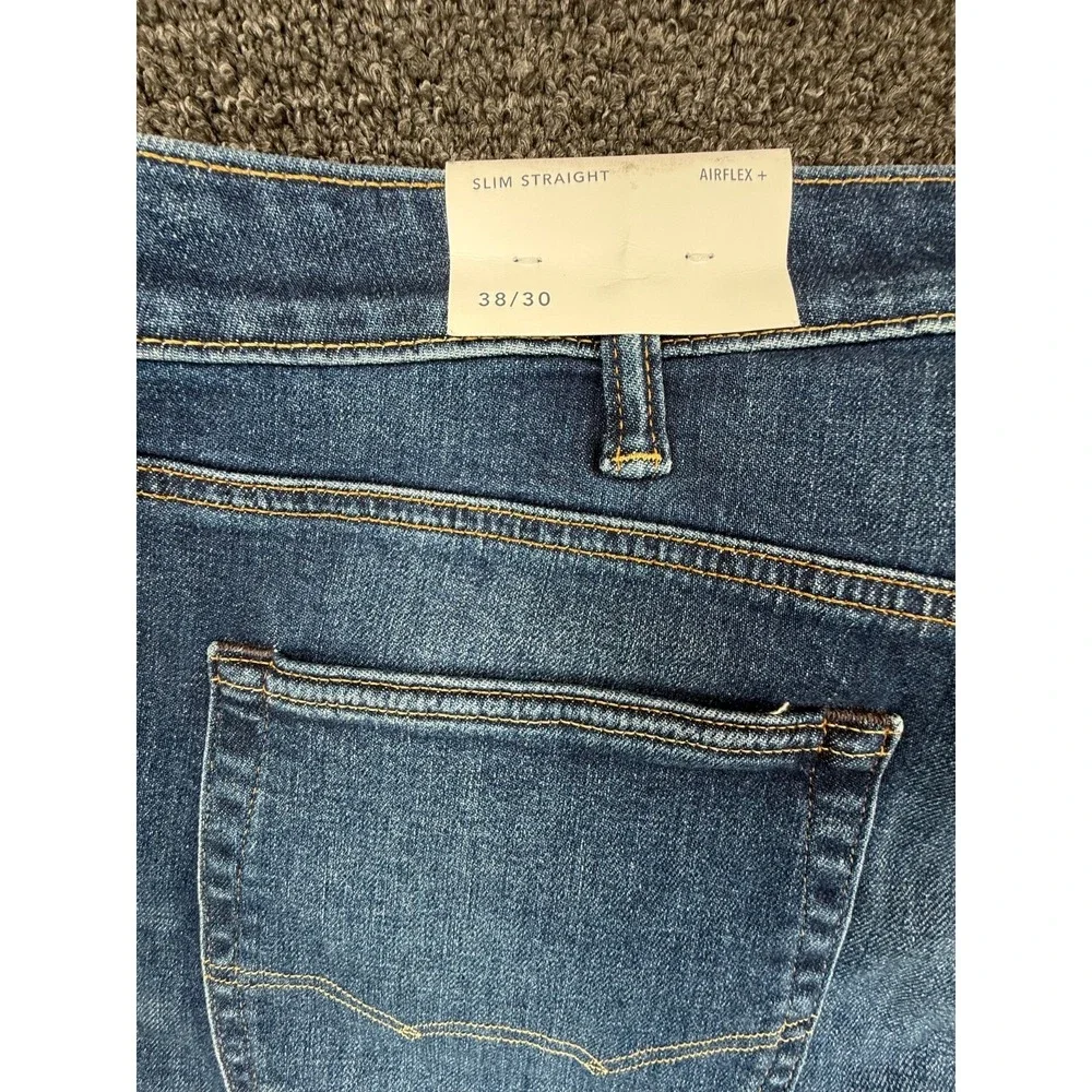 American Eagle Mens Relaxed Slim Airflex+ Denim Blue Jeans Medium Wash 38x30 NWT
